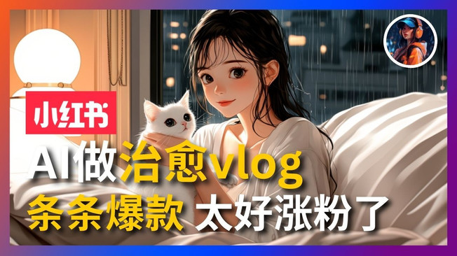 【AI变现指南保姆级教程】用AI做治愈动画vlog视频，条条爆款，太好涨粉了！