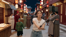 用AI把三国赤壁之战做成电影，第一人称视角AI穿越现场直播