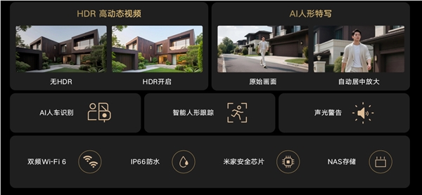 249元 小米室外摄像机4发布：4K画质 AI人车识别