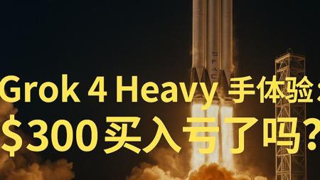 Grok 4 HEAVY 一手体验：300 美元亏了吗？亏了