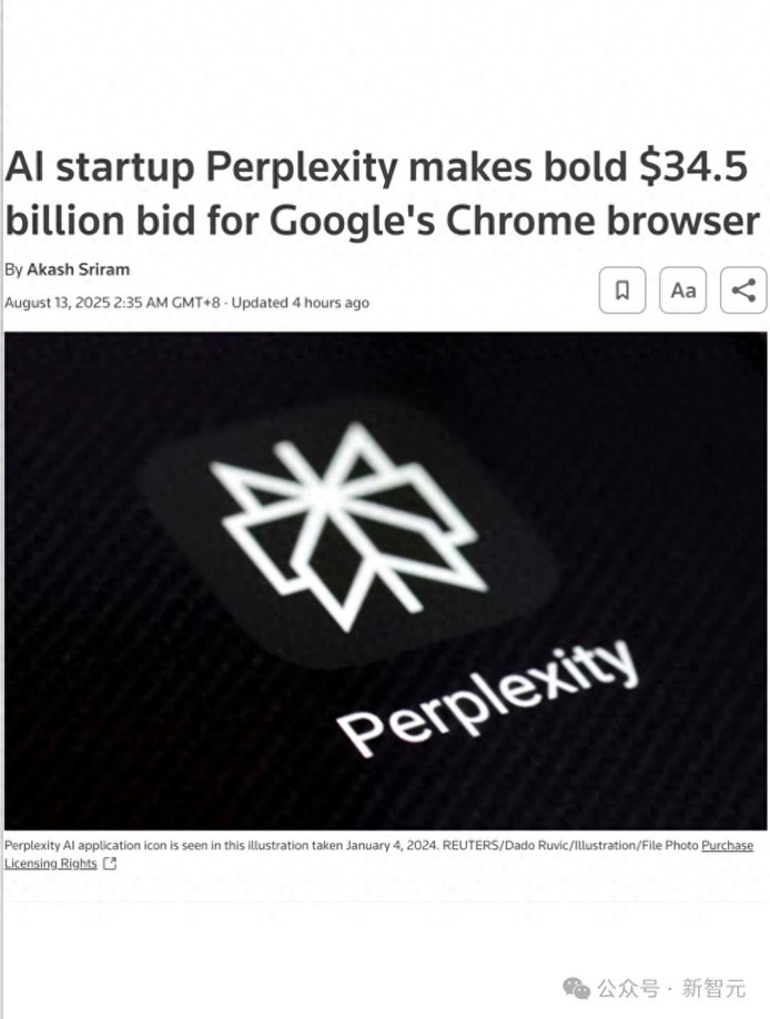 蛇吞象！180亿身价，345亿出价：Perplexity硬抢谷歌Chrome浏览器