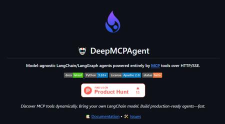 DeepMCPAgent开源炸场：MCP+LangChain一键建神级AI代理，生产力暴增10倍？